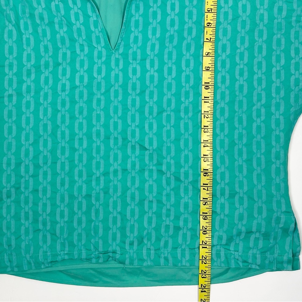 Emily McartyTeal poppy top Women's blouse Large - Picture 6 of 8